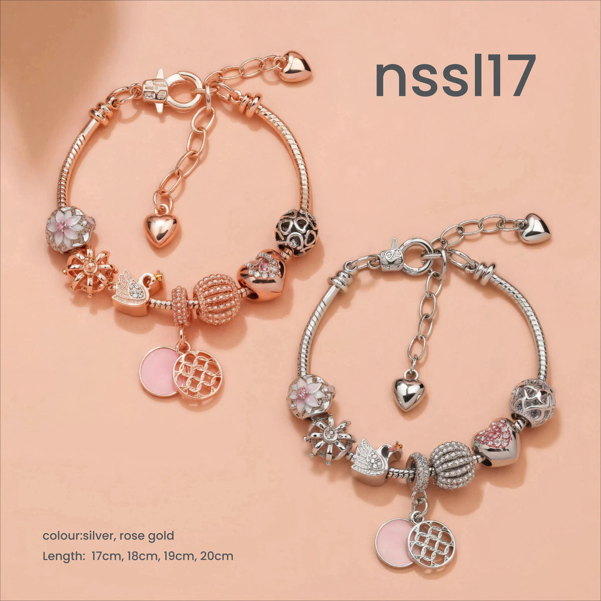 10 Styles Charm Bracelets Set: Colorful Alloy & Glass Beaded Bracelets,Buy 3 for Better Price(triple) - Image 5