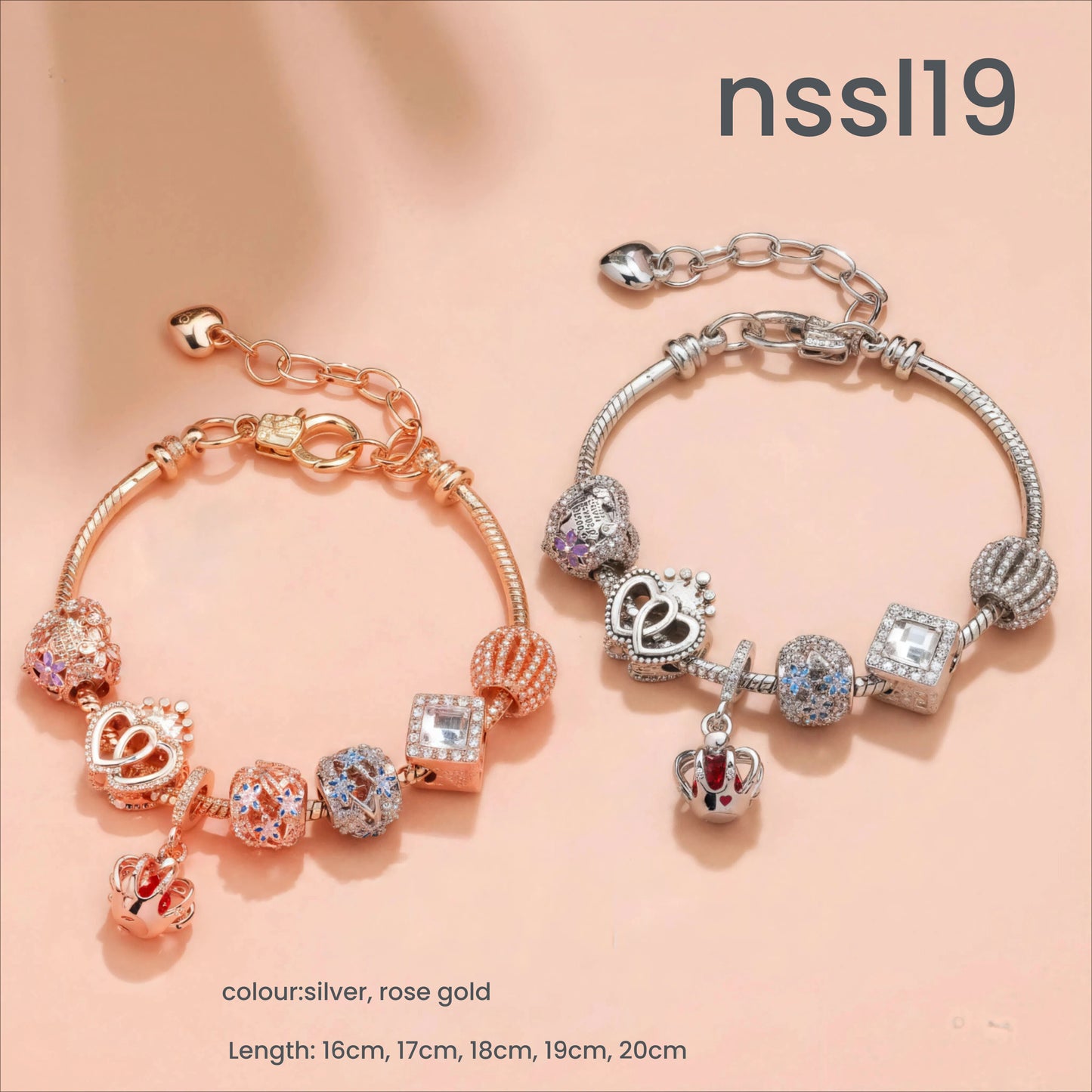 10 Styles Charm Bracelets Set: Colorful Alloy & Glass Beaded Bracelets,Buy 3 for Better Price(triple) - Image 9