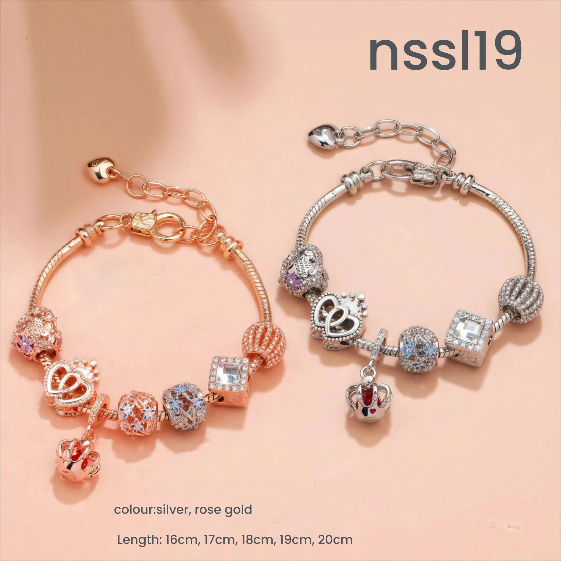 10 Styles Charm Bracelets Set: Colorful Alloy & Glass Beaded Bracelets,Buy 3 for Better Price(triple) - Image 9