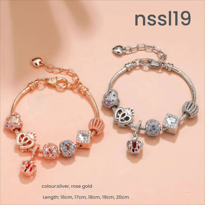10 Styles Charm Bracelets Set: Colorful Alloy & Glass Beaded Bracelets,Buy 3 for Better Price(triple) - Image 9