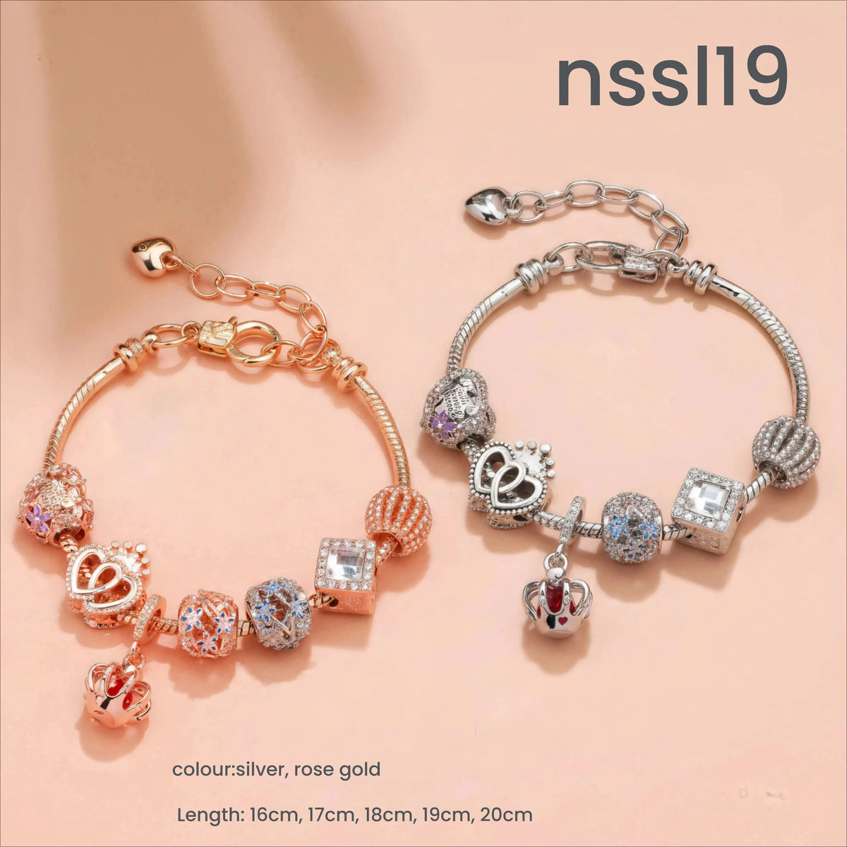 10 Styles Charm Bracelets Set: Colorful Alloy & Glass Beaded Bracelets,Buy 3 for Better Price(triple) - Image 9