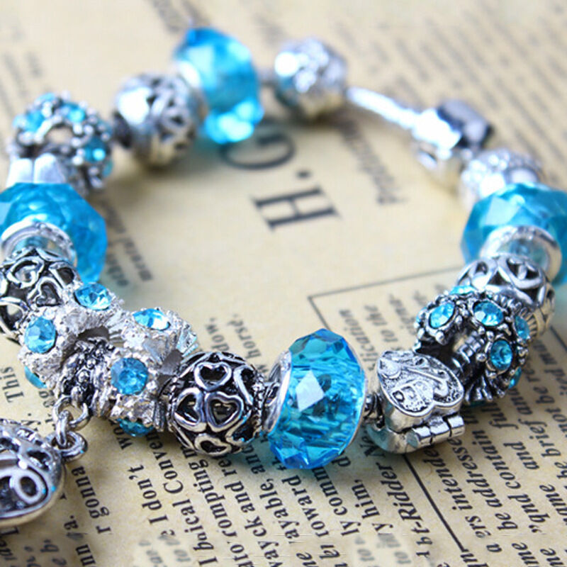 Vintage Crystal Zircon Beaded Bracelet with Hollow LOVE Alloy Pendant, Adjustable Snake Chain Bracelet(19cm+5cm) - Image 7