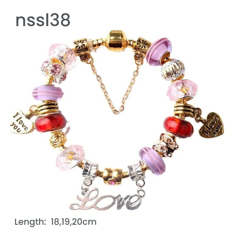 11 Styles Charm Bracelets Set,Colorful Alloy & Glass Beaded Bracelets, Buy 2 for Better Price(double) - Image 3