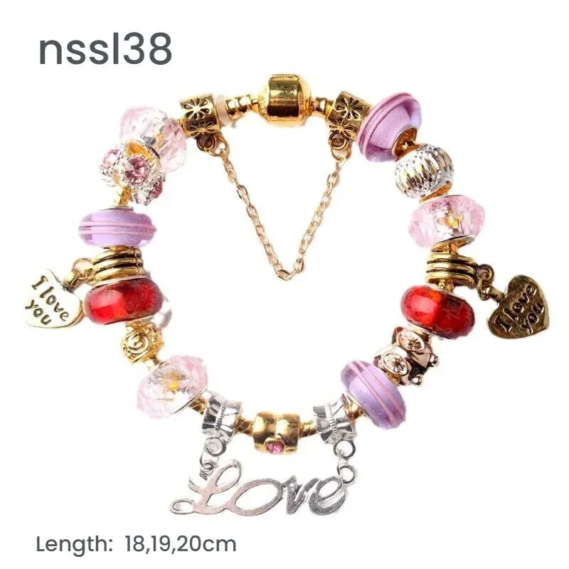 11 Styles Charm Bracelets Set,Colorful Alloy & Glass Beaded Bracelets,Buy 3 for Better Price(triple) - Image 3