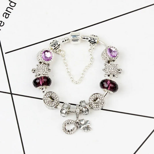 Combo Deal: Tortoise Bead, Purple Floral, Blue Starry Sky Bracelets - Mix & Match,Buy 2 for Better Price(double-19cm) - Image 4