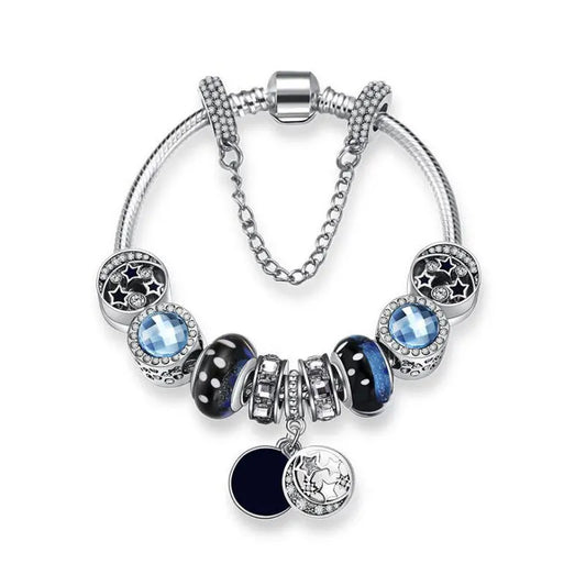 Combo Deal: Tortoise Bead, Purple Floral, Blue Starry Sky Bracelets - Mix & Match,Buy 3 for Better Price(triple-20cm) - Image 2