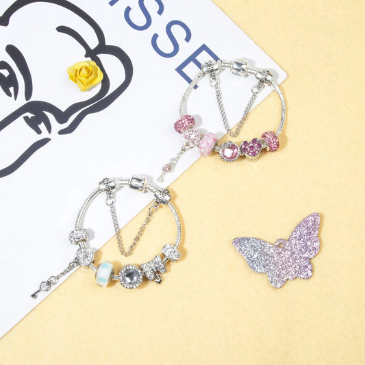 Classic Rhinestone-Inlaid Glass Bead Dreamcatcher Bracelet(silver-21cm) - Image 9