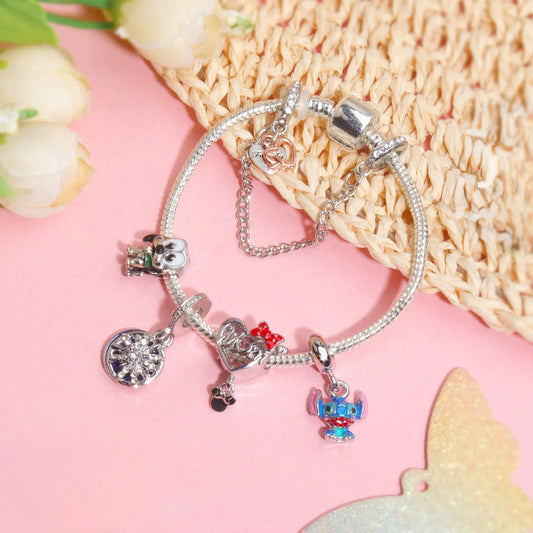 Cartoon Dog Beaded Heart Pendant DIY Bracele(17cm) - Image 3