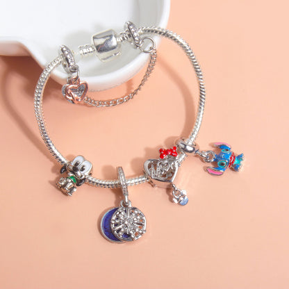 Cartoon Dog Beaded Heart Pendant DIY Bracele(17cm) - Image 4