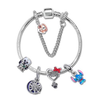 Cartoon Dog Beaded Heart Pendant DIY Bracele(19cm) - Image 5