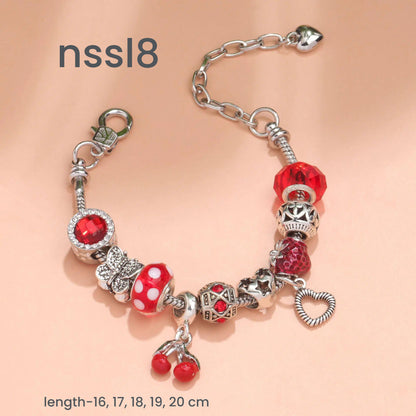 10 Styles Charm Bracelets Set: Colorful Alloy & Glass Beaded Bracelets,Buy 3 for Better Price(triple) - Image 7