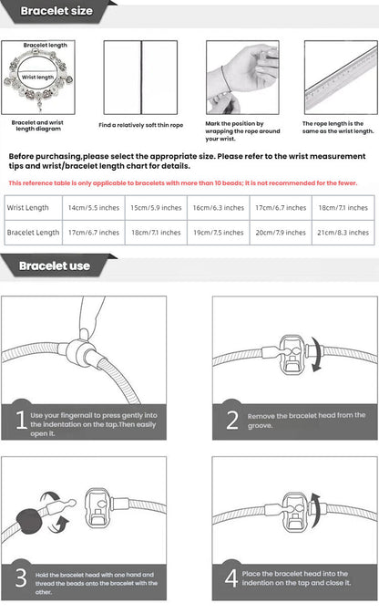 Rose Gold Plated Charm Bracelet with Zircon, Hollow Heart, Flower, Crown & Glass Beads(18cm) - Image 7
