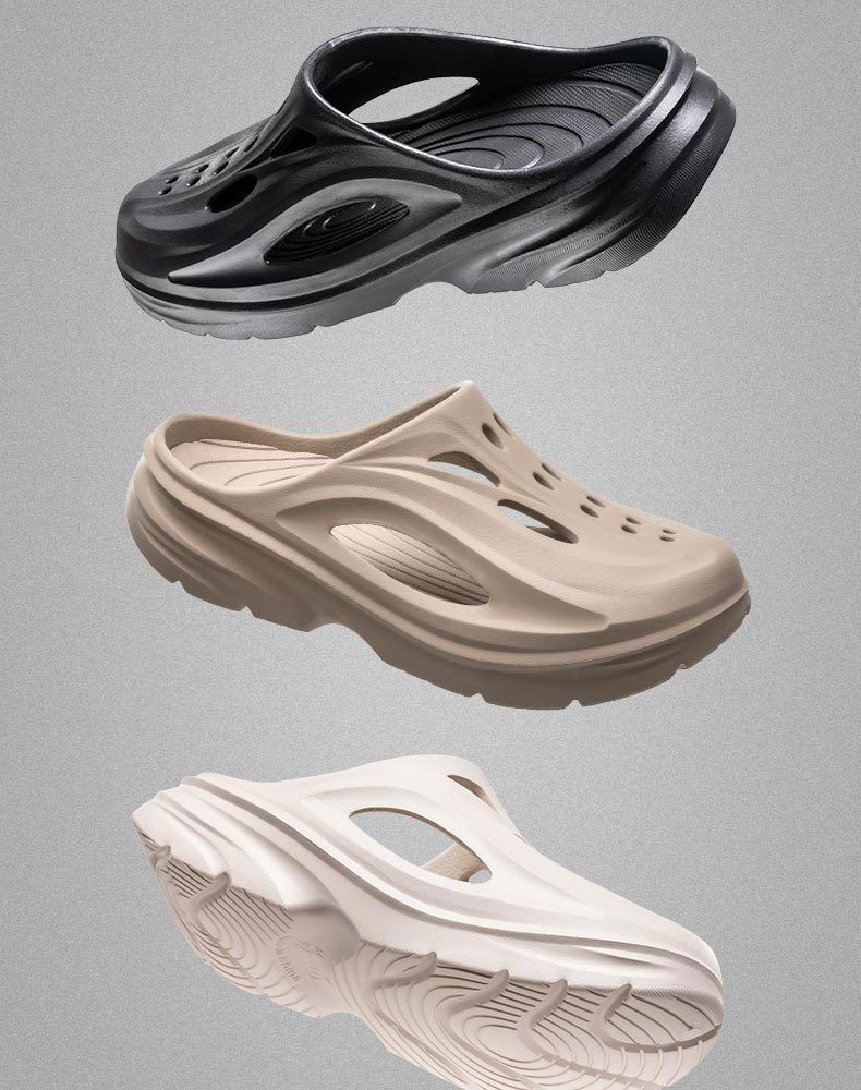 Men's Summer EVA Crocs with 3 Color Options - Breathable, Non-Slip, Comfortable Beach & Casual Sandals(black-39-40) - Image 3