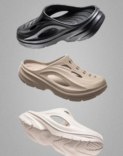 Men's Summer EVA Crocs with 3 Color Options - Breathable, Non-Slip, Comfortable Beach & Casual Sandals(khaki-39-40) - Image 3