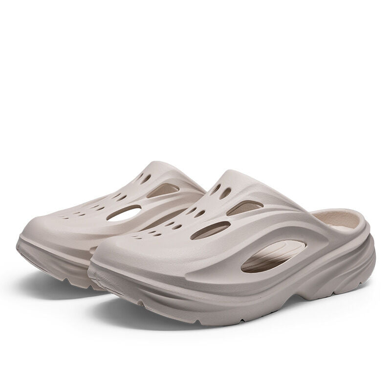 Men's Summer EVA Crocs with 3 Color Options - Breathable, Non-Slip, Comfortable Beach & Casual Sandals(khaki-41-42) - Image 8