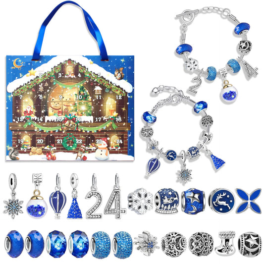 Christmas DIY Jewelry & Craft Advent Calendar(M-11,25*21*1.8)