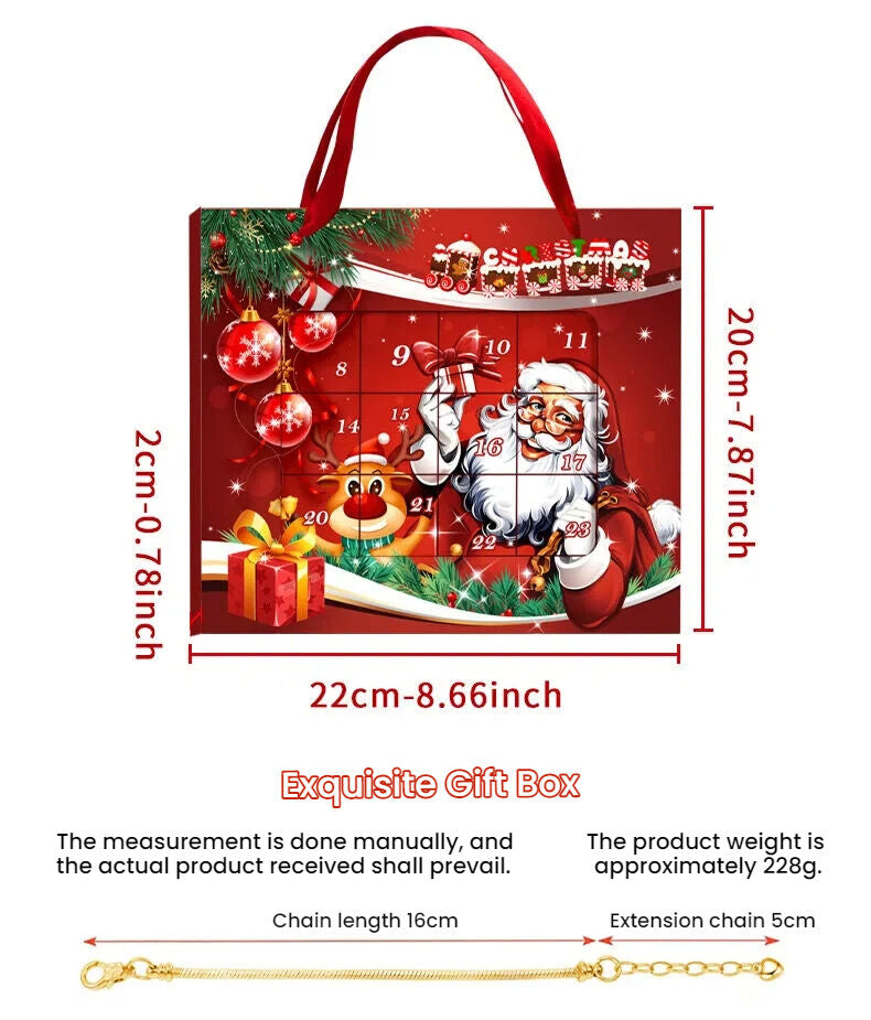 Christmas DIY Jewelry & Craft Advent Calendar for Kids - Fun Festive Toys with Santa, Tree & More(20*22*2cm) - Image 3