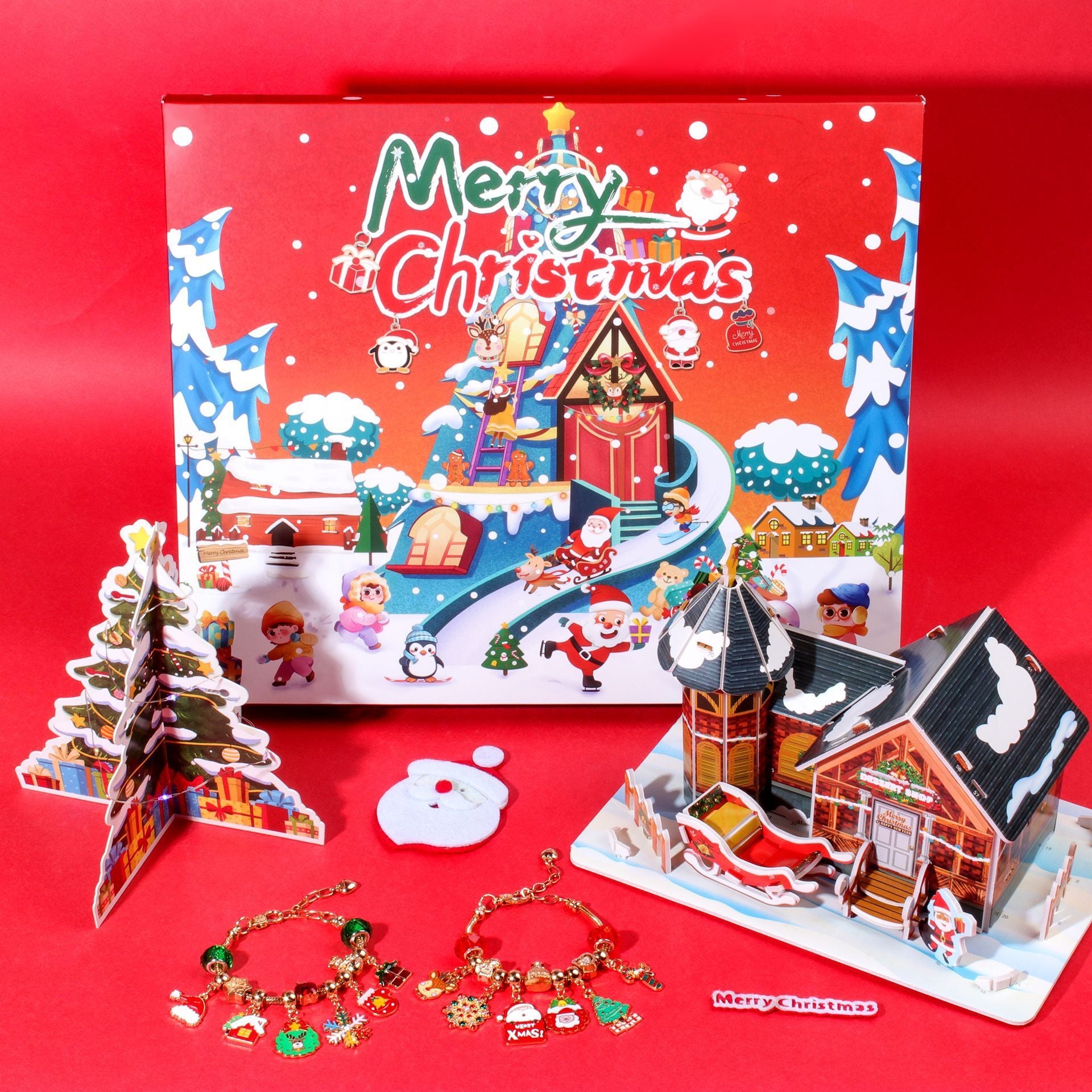 Christmas DIY Jewelry & Craft Advent Calendar(-planes-3D-Puzzle,33*27.5*2cm) - Image 4