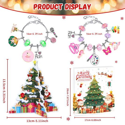 Christmas DIY Jewelry & Craft Advent Calendar(YD-01,20*17*1.3cm) - Image 2