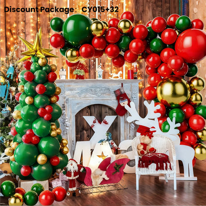 Christmas Balloon 2-Pack Combo: Latex & Foil Holiday Decor | Arch & Tree Sets for 2025 Christmas - Image 5