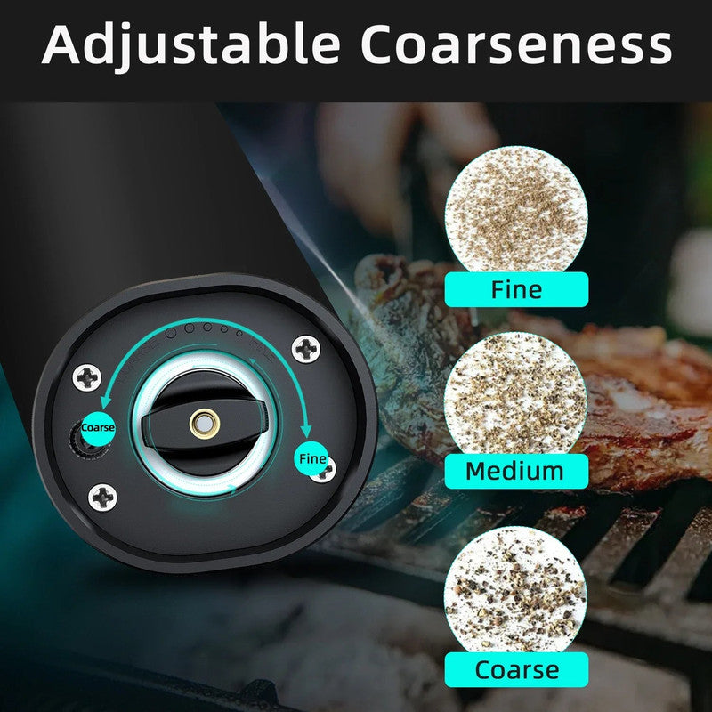 NNEOBA Electric Automatic Pepper and Salt Grinder with LED Light(1pc) - Image 5