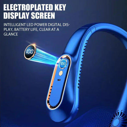 NNEOBA Neck Bladeless Fan Mini Portable-Blue - Image 5