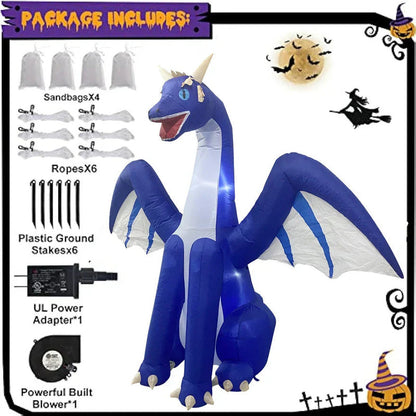 Giant Inflatable Dragon With Leds For Halloween - Image 2