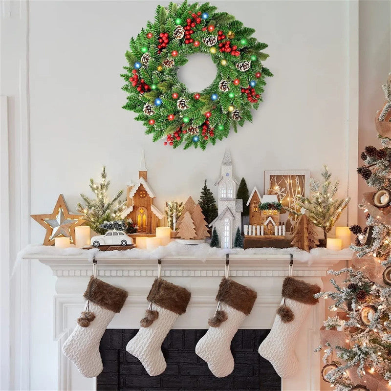 Pre-Lit Christmas Wreath With Led Lights - Image 3