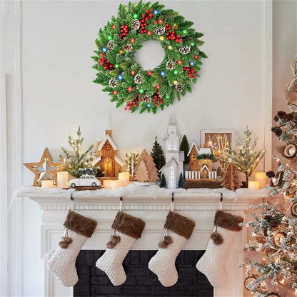 Pre-Lit Christmas Wreath With Led Lights - Image 3