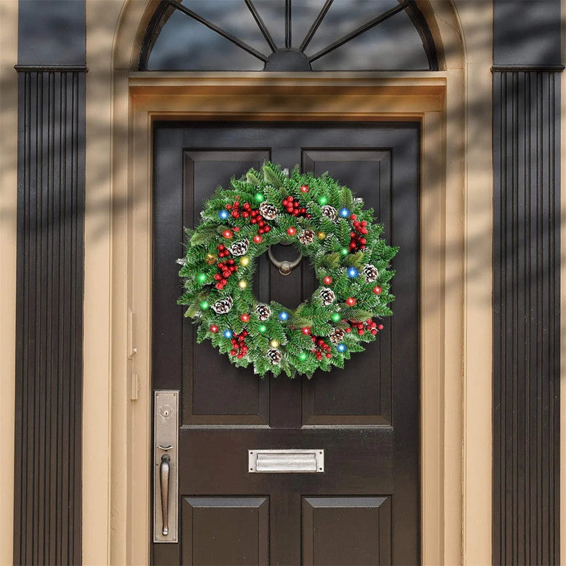 Pre-Lit Christmas Wreath With Led Lights - Image 6