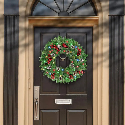 Pre-Lit Christmas Wreath With Led Lights - Image 6