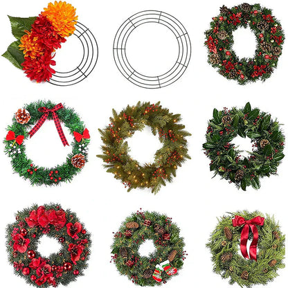 Metal Wreath Round Iron Ring For Christmas - Image 2