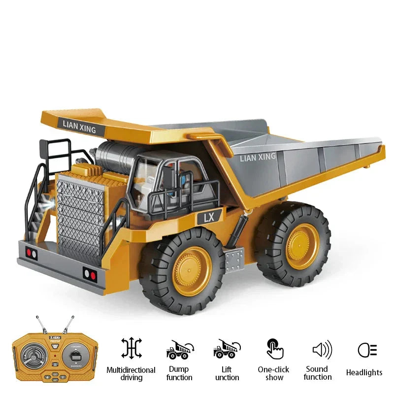 Rc Alloy Dump Truck Engineering Vehicle For Boys - Image 3