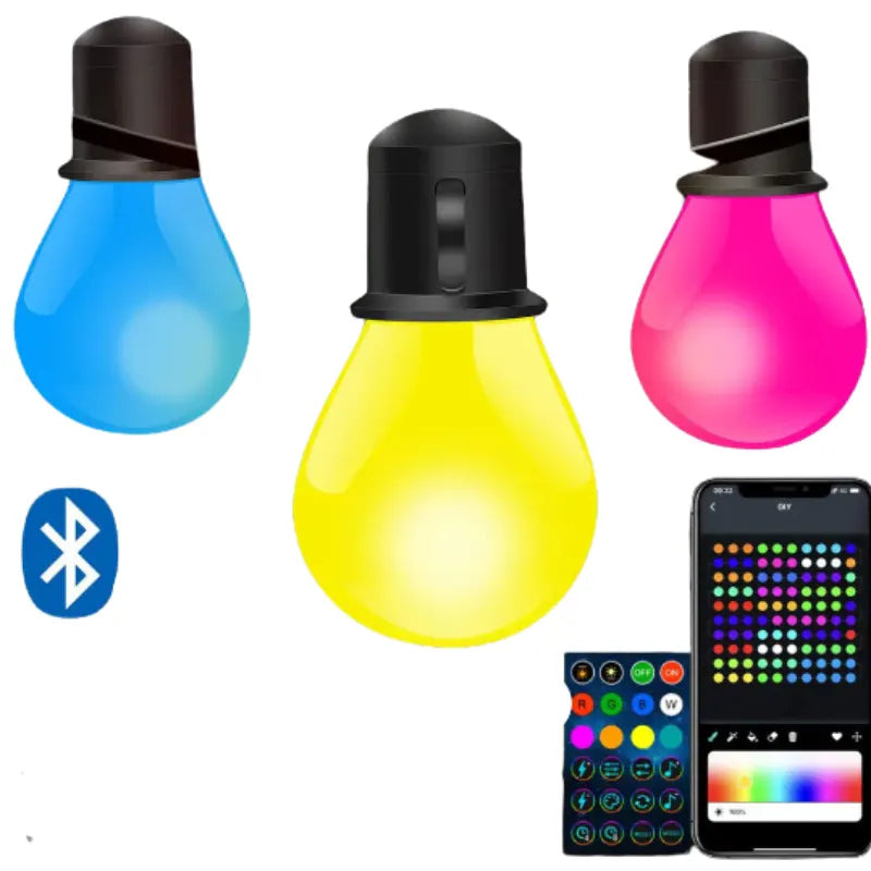 Bluetooth Colorful G40 Led Bulb String Lights