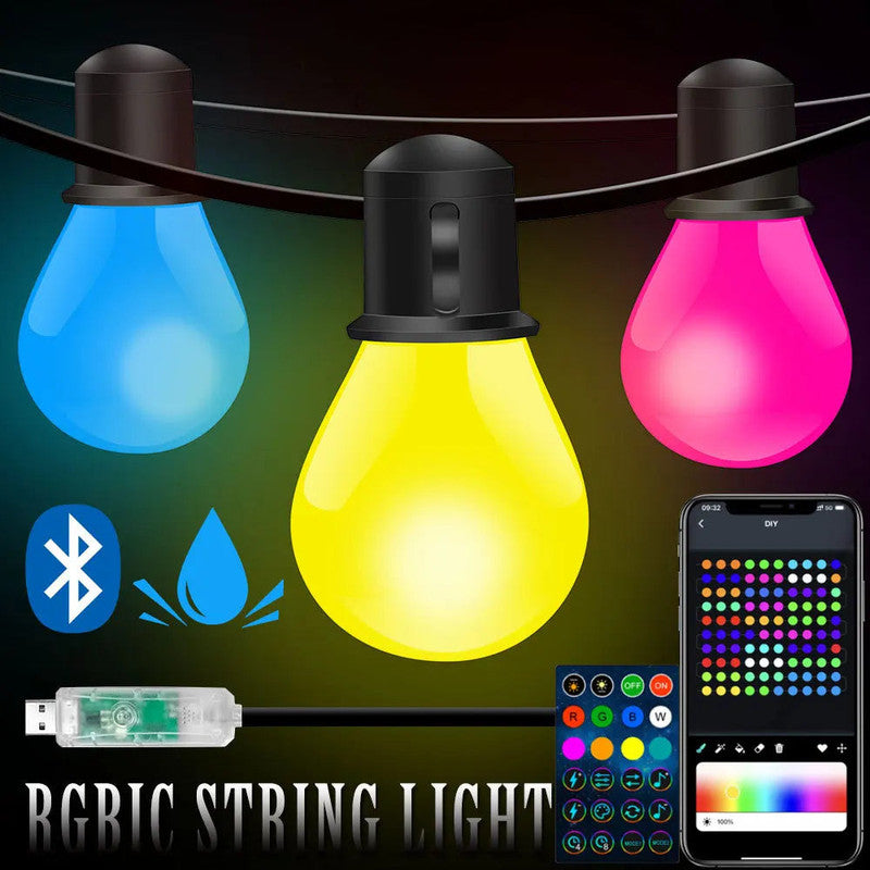 Bluetooth Colorful G40 Led Bulb String Lights - Image 4
