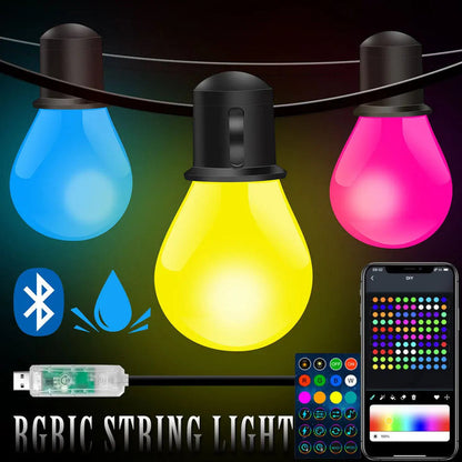 Bluetooth Colorful G40 Led Bulb String Lights - Image 4
