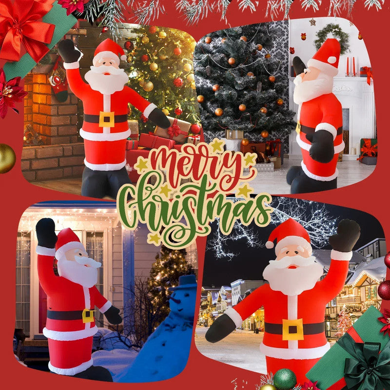 8Ft Tall Inflatable Santa Claus With 9 Led Lights - Image 5