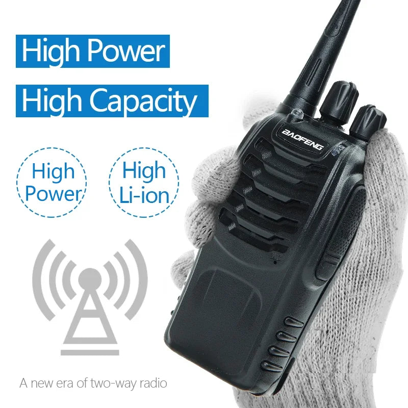 V2 Walkie Talkie Long Range Radio (2PCS BF-888S) - Image 4