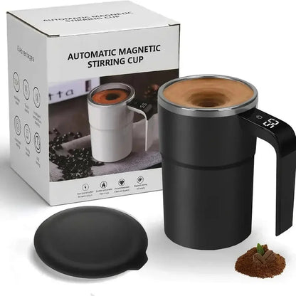 380ML Self-Stirring Electric Coffee Mug Black and White Cup - Image 5