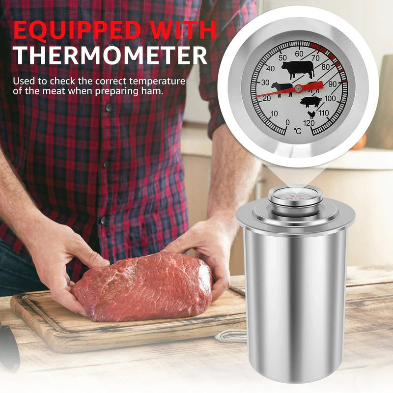 Stainless Steel Ham Maker with Thermometer - Image 3