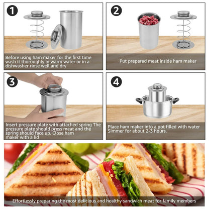 Stainless Steel Ham Maker with Thermometer - Image 6