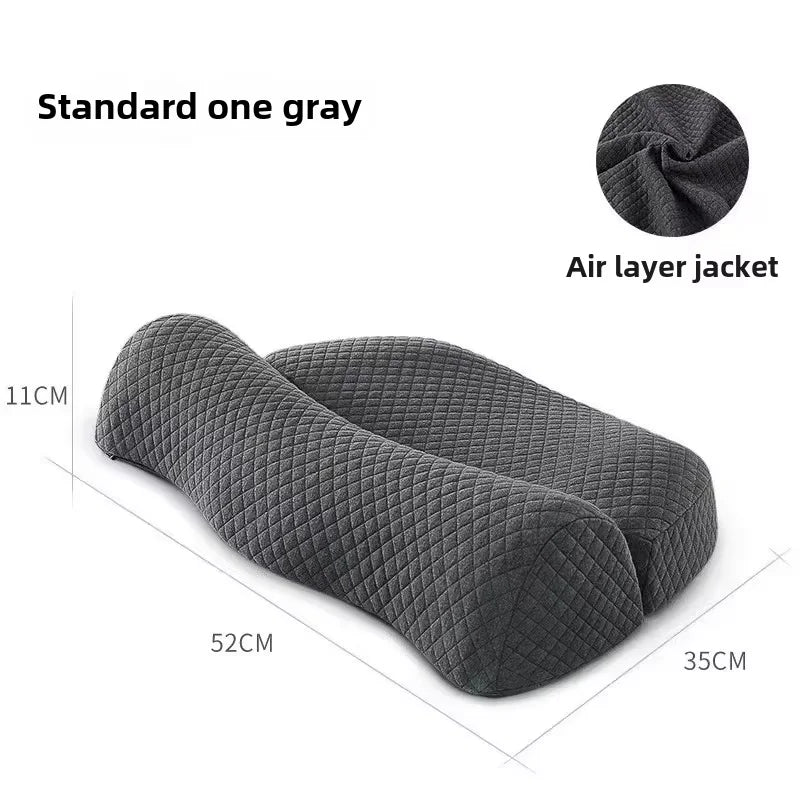 Ergonomic Memory Foam Cervical Pillow Orthopedic Contour Grey - Image 7