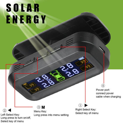 Wireless Tire Pressure Monitoring  Solar And USB Charging - Image 3