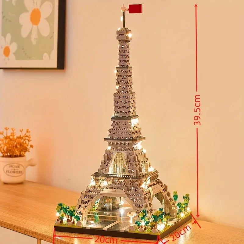 LED Eiffel Tower Micro Mini Building Blocks Set - Image 2