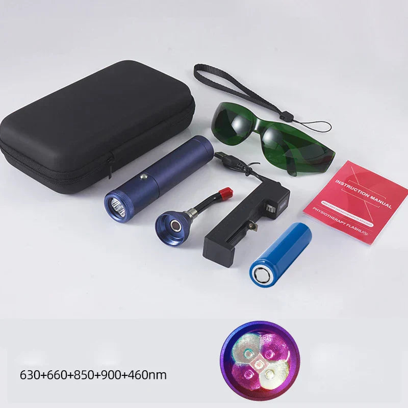 3-in-1 Red Light Therapy Wand Infrared & Blue Light Blue - Image 3