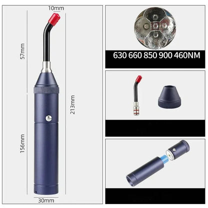3-in-1 Red Light Therapy Wand Infrared & Blue Light Blue - Image 4