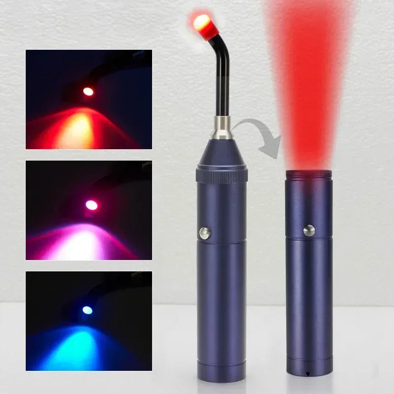 3-in-1 Red Light Therapy Wand Infrared & Blue Light Blue - Image 6