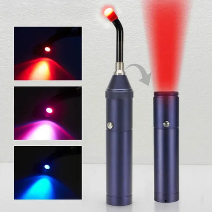 3-in-1 Red Light Therapy Wand Infrared & Blue Light Blue - Image 6