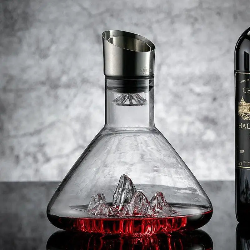 1500ML Iceberg Crystal Decanter Handmade Lead-Free Glass Wine - Image 4