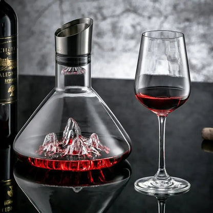 1500ML Iceberg Crystal Decanter Handmade Lead-Free Glass Wine - Image 5